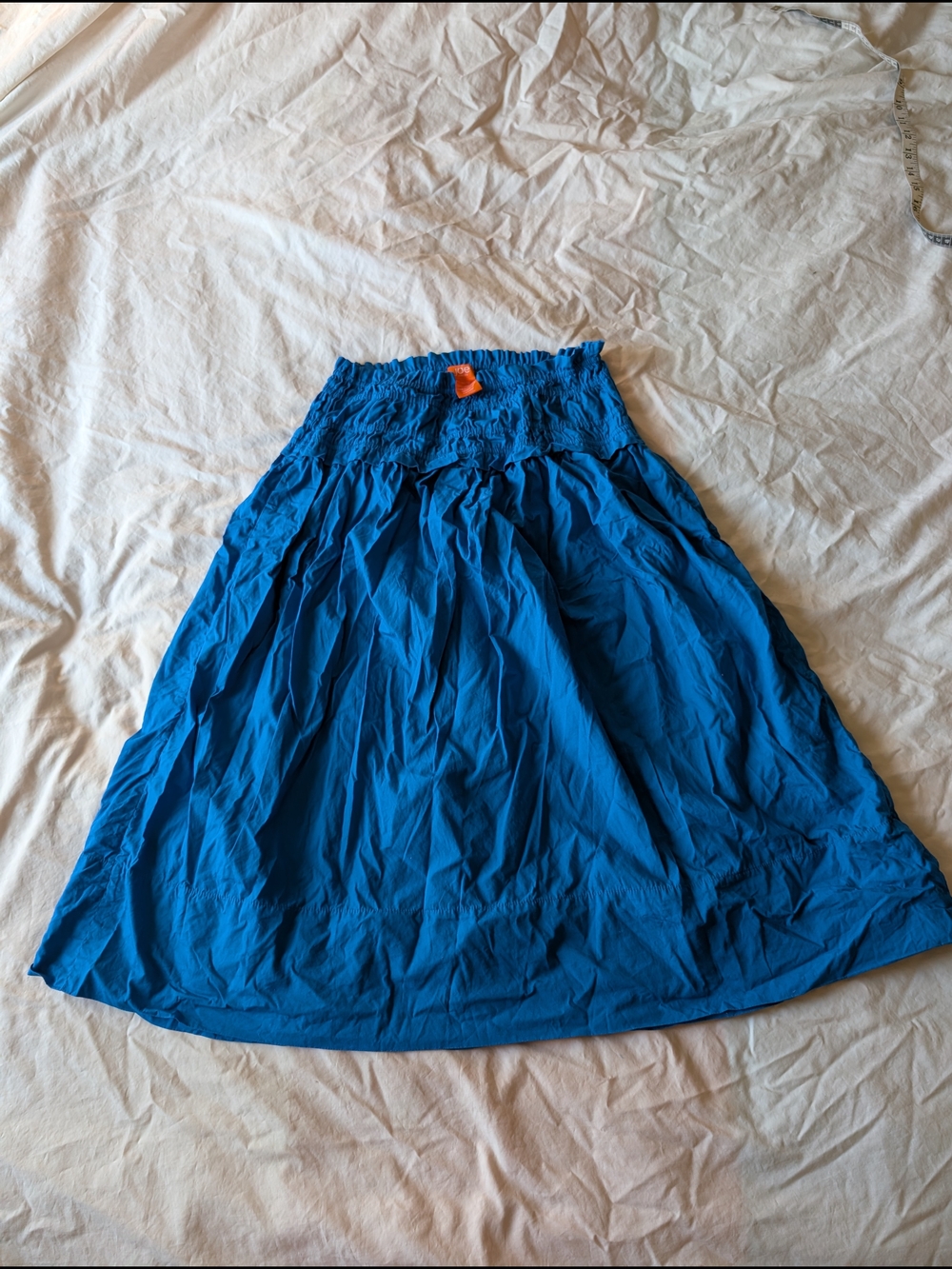 Joe Fresh Cobalt Blue Midi Skirt with Smocked Waist